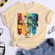 thumbnail image 3 of Camiseta de manga corta con estampado de animales mágicos para mujer, Camisetas estampadas de Hogwarts, ropa informal de verano, 3 of 5