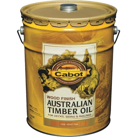 Cabot 19400 Series 19458 Timber Oil, Honey Teak, 5 gal Pail