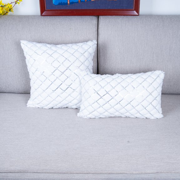 Yidarton 30x50cm Plush Sequin Embroidered Pillowcase