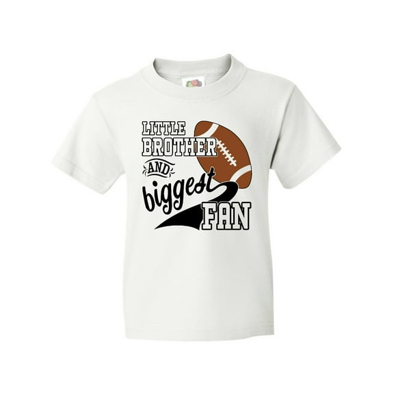Inktastic Little Brother and Biggest Fan- Football Player Youth T-Shirt