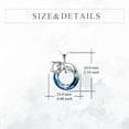 thumbnail image 4 of Cat Necklace 925 Sterling Silver Cat Pendant Blue Crystal Jewelry Gifts for Women, 4 of 6