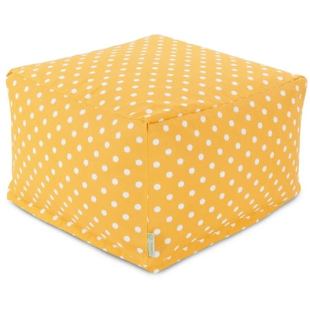 UPC 859072202702 product image for Majestic Home Goods Indoor Outdoor Treated Polyester Citrus Ikat Dot Ottoman Pou | upcitemdb.com
