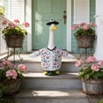 thumbnail image 4 of 23 Inch Porch Goose Outfit Costume Set with Hat, Multicolor Football Print, Polyester Geese Clothes for Outdoor Lawn Decor, 1 Set, 4 of 6