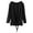 Black, variant on Uikmnh Cute Shirts for Teens Girls Solid Color Casual Long Sleeve Tee with Front Knot Detail Loose Fit Basic Blouse for Autumn Size:8-9 Years
