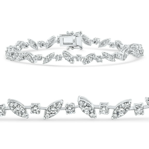 Pompeii 3.70Ct 14k White Gold Diamond Tennis Bracelet 7" Lab Grown (G,VS2-SI1)