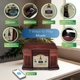 thumbnail image 5 of ClearClick All-in-One Turntable with 3-Speed Record Player, Bluetooth, CD, Cassette Tape, AM/FM Radio, USB, Aux, Built-in Speakers, Handmade Wooden Exterior, 5 of 7