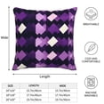 thumbnail image 2 of Multi-Size Linen Sofa Pillow Cover Invisible Zipper Open And Close Strong Use For Sofa Chair Garden Sofa Car Violet Retro Houndstooth_1 16"X16", 2 of 8