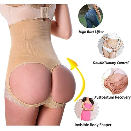 Zukuco Shapewear Thong for Women Tummy Control High Waisted Thongs Underwear Slimming Panty