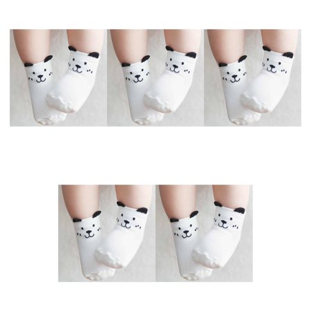 

5pcs Cute Baby Dog Cat Ear Socks Boy Girl Cartoon Cotton NewBorn Infant Toddler Socks