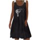 thumbnail image 1 of Moda mujer casual sexy cuello redondo impresión encaje sin mangas mini vestido Fridja  hj409, 1 of 8