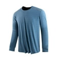 thumbnail image 2 of BLCHUNen Workout Tops for Men Long Sleeve Crew Neck Pullover Lightweight Breathable Casual Sports Running Athletic Shirts, 2 of 9