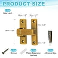thumbnail image 2 of 2Pack 90/180 Degree Positioning Gate Latch, Zinc Alloy Flip with Handle, Heavy Duty Lock Bolt for Barn Cabinet Wood Fence Garage, Garden, Fence, Gold Tone, 2 of 7