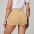 thumbnail image 6 of Cagogo Women's Cargo High Waisted Shorts with Pockets Casual Solid Streetwear Vacation Shorts Regular Fit Summer Travel Beach Shorts for Women, Khaki S, 6 of 7