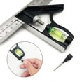 thumbnail image 4 of 12" Combination Square Carpentry Woodworking Measure Tools Metal Ruler Framing Square T Ruler Set, 4 of 7