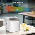 thumbnail image 4 of WAA Countertop Ice Maker with LED Display & Timer,26lbs/24H,Self-Cleaning,Portable Handle,Compact for Home/Kitchen(White), 4 of 8