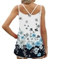 thumbnail image 6 of Cagogo Women Loose Pleated Tank Tops Under $5 Spaghetti Strap Sleeveless Floral Printed Scoop Neck Flowy Cami T Shirts Summer Basic Going Out Tanks Clothes, 6 of 6