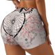 thumbnail image 1 of Balery Dreamcatcher With Owl Pantalones cortos de entrenamiento estampados para mujer, sin costuras, ajustados, para gimnasio, yoga, correr, deportes, ejercicio activo, fitness.-Large, 1 of 8