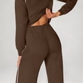 thumbnail image 5 of CIENVNSTG Womens 2 Piece Outfits Sweatsuits Fall Full Zip Sweatshirts Workout Pants Matching Lounge Sets Tracksuits 2026 Coffee XL, 5 of 5