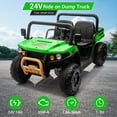thumbnail image 2 of M optimized 2 Seater Ride On Dump Truck, 24V Battery Powered UTV, Ride On Car Toys with Remote Control, EVA Tires, 4WD Electric Vehicle with Headlights for Boys & Girls, 2 of 7