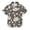 Swan and Flowers, variant on Dailycode Small Short Sleeve Button Down Shirts Swan and Flowers Casual Shirt 3-10 Years