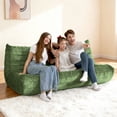 thumbnail image 2 of Congermom Bean Bag Chair, Giant Bean Bag Chairs for Adults, 3 Seater Fireside Chair, Lazy Large Floor Bean Bag Sofa for Living Room, Bedroom, Dorm, Office(Green), 2 of 5