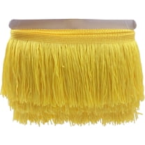 YYCRAFT 10 Yards 4 Inch Wide Tassel Curtain Fringe Trim by The Yard for DIY Sewing Crafts Clothing Curtains Decoration-Yellow