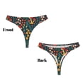 thumbnail image 3 of Balery Mushrooms And Flowers Tangas de Algodón para Mujer con Estampado – Ropa Interior Sexy, Transpirable, G-string-Medium, 3 of 6