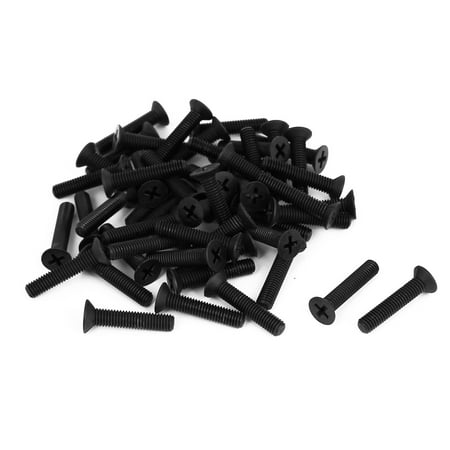 Countersunk head-M3-20mm -Vis à bois autotaraudeuse en acier noir, 100
