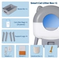 thumbnail image 4 of Automatic Self-Cleaning Cat Litter Box – Large Capacity, App Control, Multiple Safety Protection, Includes 1 Roll Garbage Bags, Easy to Clean, 4 of 8