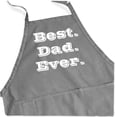 thumbnail image 2 of ApronMen, Funny Aprons For Men - Best. Dad. Ever. - 100% Cotton with Pockets - Gray Color, 2 of 6