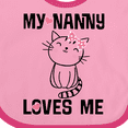 thumbnail image 4 of Inktastic My Nanny Loves Me Girl Grandchild Girls Baby Bib, 4 of 4