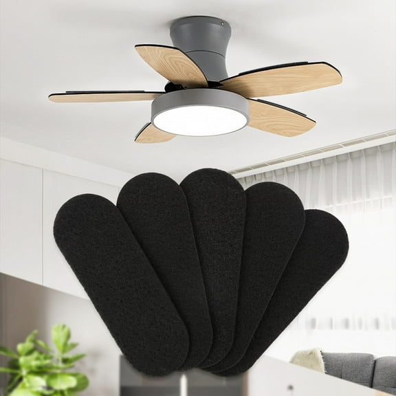 3mm Activated Charcoal Ceiling Fan Filters, 5 Pack Air Filters for Universal Ceiling Fans Blade, Eliminate Odors, Dust