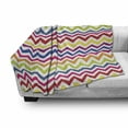 thumbnail image 2 of Chevron Soft Flannel Fleece Throw Blanket, Chevron Pattern Colorful Rainbow Inspired Fun Enjoyment Design, Cozy Plush for Indoor and Outdoor Use, 60" x 80", Multicolor, by Ambesonne, 2 of 5