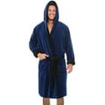 thumbnail image 1 of Peignoir à Capuche pour Homme en Molleton Doux, Robe de Chambre, Patchwork, Vêtement de Nuit, 1 of 3