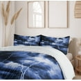 thumbnail image 6 of Ambesonne Ocean Duvet Cover Sets, Rain Clouds Storm Rays, 2-Queen, Blue, 6 of 7
