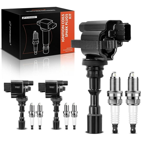 A-Premium 3x Ignition Coil Pack and 6x Iridium Spark Plugs Compatible with Hyundai Santa Fe 2003-2006, XG350 2003-2005 & Kia Amanti 2004-2006, V6 3.5L