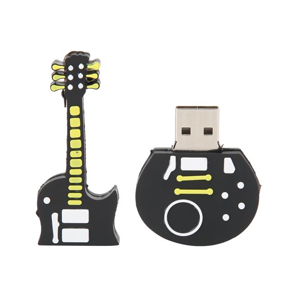 Clé USB Portable en Forme de Guitare de Dessin Animé pour Stockage d'Information Transmission de Données Cadeau