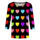 thumbnail image 5 of Xuyuer Womens Valentine T Shirts Love Heart Printed Graphic Tee Tops Spring Shirts Halloween Round Neck 3/4 Length Sleeve Graphic Tee Tops Fashion Casual Printed T-Shirt Top, 5 of 6