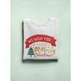thumbnail image 3 of Wish You A Happy Merry Christmas Sweatshirt Women -Image by Shutterstock, Female Small, 3 of 4