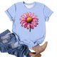 thumbnail image 3 of Camiseta de Manga Corta de Verano para Mujeres con Estampado Casual de Moda con Cuello Redondo, 3 of 8