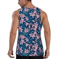 thumbnail image 3 of Easygdp Lilies Flowers Men's Tank Top, Sleeveless Muscle T Shirts, Breathable, Quick-Dry, Loose for Gym, Running, Fitness - XX-Large, 3 of 9