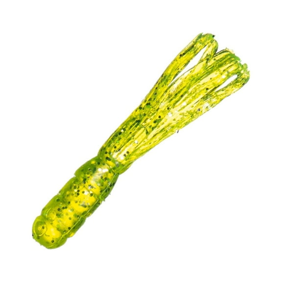 Arkie Lures Solid Body Fishing Tube, Color Chartreuse Glitter
