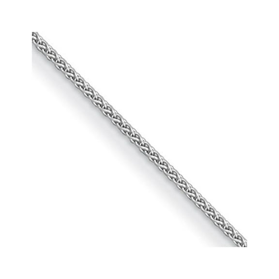 Auriga Fine Jewelry 14K White Gold Polished 2.1 mm Solid Wheat Chain Necklace for Women 16"