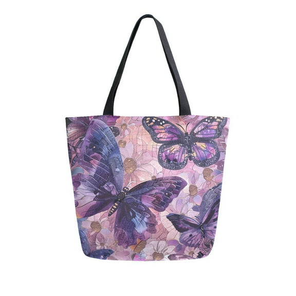 DIXRUYEE Tote Bag Women Weekender Travel Bag Shoulder Handbag Enchanting Butterflies in Bloom Printed