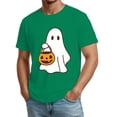 thumbnail image 4 of Mens Halloween Costume Cute Ghost Print Halloween Shirts Plus Size Short Sleeve Holiday Halloween Tees, 4 of 5