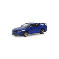 Paudi Nissan GT-R R34 2000 Blue Diecast Model Miniature Toy Car Play Vehicle