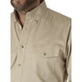 thumbnail image 4 of Wrangler Men's Long Sleeve Western Button Down Lightweight Solid Twill Shirt, 4 of 5