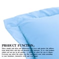 thumbnail image 5 of Organictune Brushed Microfiber Euro Pillow Shams Set of 2, 26 x 26 Soft and Breathable Square Pillow Cases, Sky Blue, 26"×26", 5 of 5