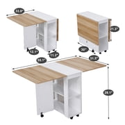 WOODYHOME Dining Table Set For 5,Move Folding Kitchen Table Dining Room Table for Small Spaces Table Modern Home Furniture with 4 Stools