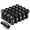 Black, variant on J2 Engineering LN-T7-013-125-BK J2 Engineering 7075 -T6 Forged Aluminum M12x 1.25 20Pcs 50mm Height Open -End Lug Nut Sets w / Socket Adapter Black
